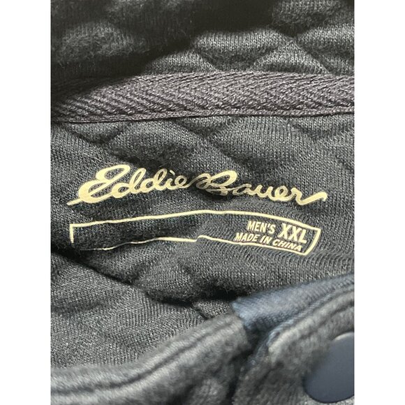 Eddie Bauer Mens Blue Quilted Pullover Sweatshirt Size XXL - Picture 3 of 4